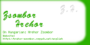 zsombor hrehor business card